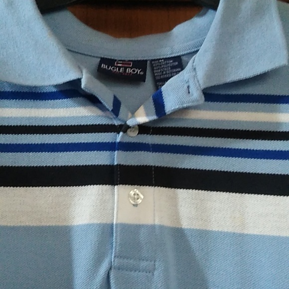 🆕 Vintage Bugle Boy Blue Stripe Shirt Size M New With Tags - Picture 3 of 8